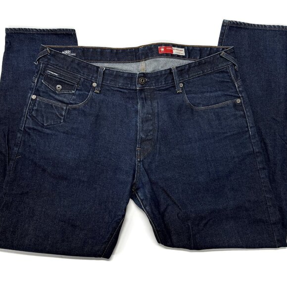 G-Star Raw TMorry 3D Relaxed Tapered Jeans Japanese Selvedge Mens 40 x 34 Button - Picture 1 of 14